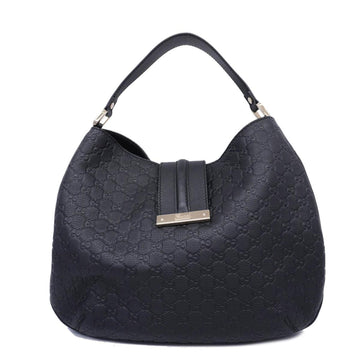 GUCCI Shoulder Bag sima 364834 Leather Black Champagne Women's