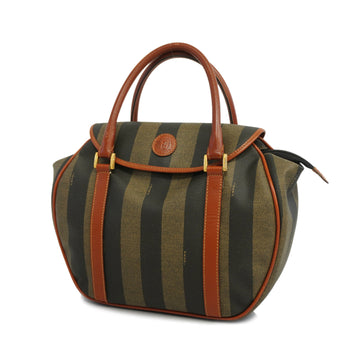 FENDIAuth  Pequin Handbag Women's PVC,Leather Handbag Brown