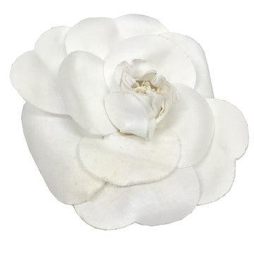 CHANEL camellia corsage brooch ivory white ladies