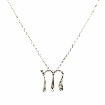 TIFFANY Initial M Necklace Ladies SV925 2.1g Silver Alphabet