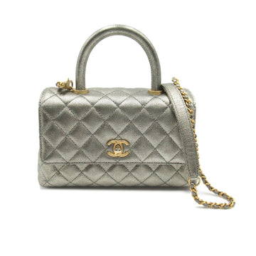 CHANEL Coco handle Matelasse ChainShoulderXS Silver Caviar Skin [Grained Calf]