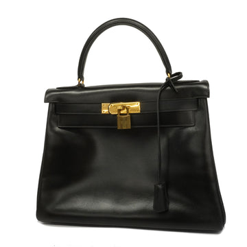 HERMESAuth  Kelly 2way Bag Kelly 28〇I Stamp Women's Box Calf Leather Handbag