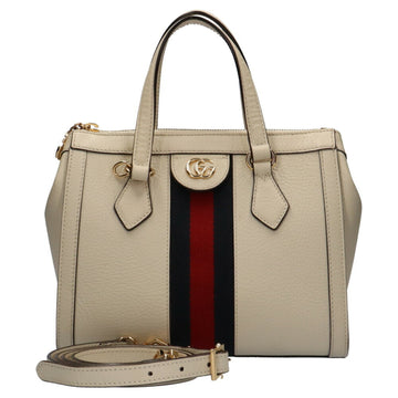 GUCCI Offfidia shoulder bag leather white ladies