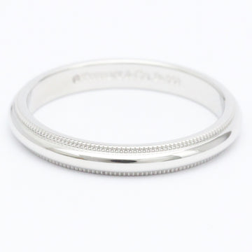 TIFFANY Classic Milgrain Ring Platinum Fashion No Stone Band Ring