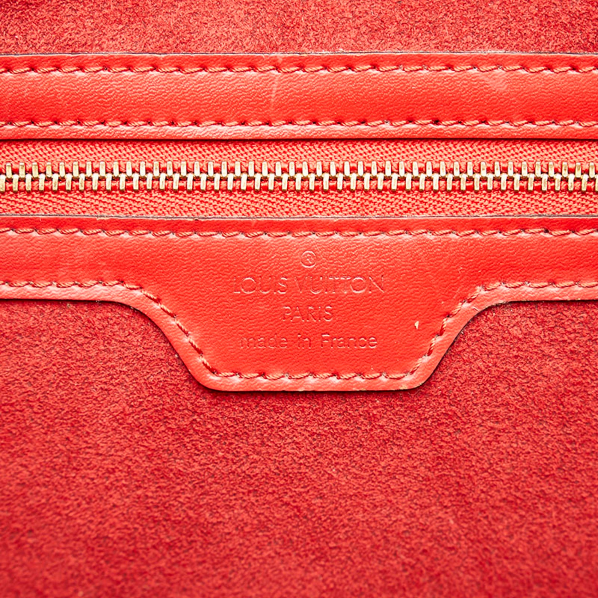 Louis Vuitton Epi Lussac Tote Bag Shoulder M52287 Castilian Red