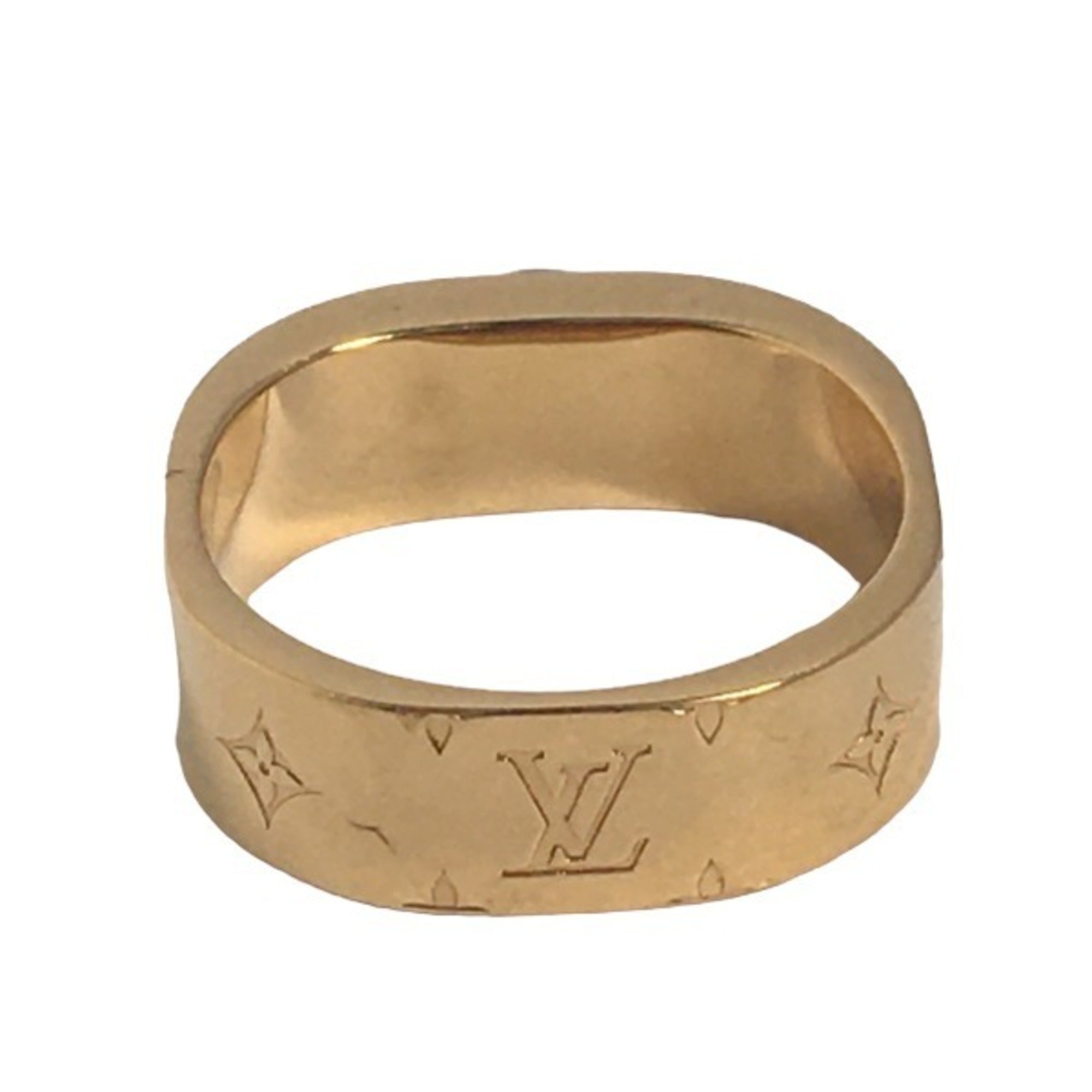 Louis v store mono ring gold