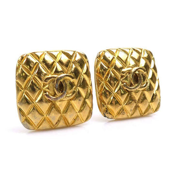 CHANEL earrings here mark metal gold ladies