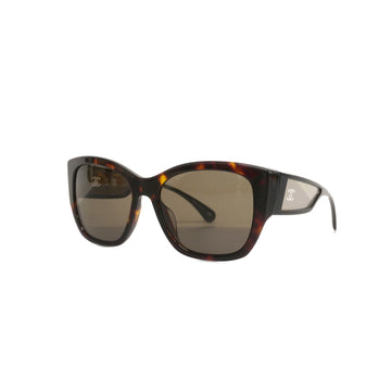 CHANELAuth  Women's Sunglasses Black,Brown 5429-A