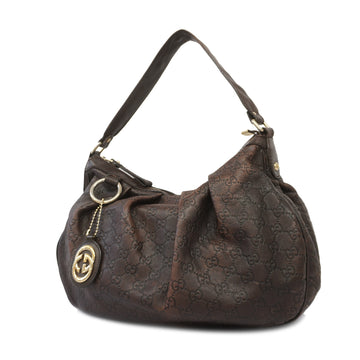 GUCCIAuth ssima Shoulder Bag 232955 Women's Brown