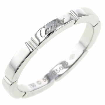 Cartier Ring Mailon Panth??re Width about 2.5mm B4083500 K18 White Gold No. 17 Men's CARTIER K21001207