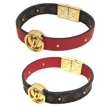 LOUIS VUITTON circle reversible M6268 bracelet monogram rouge