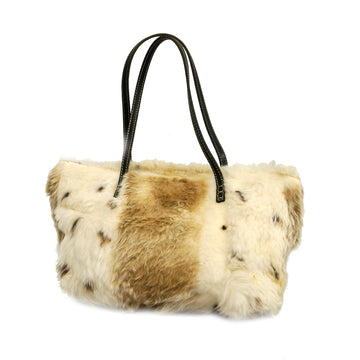 FENDIAuth  Tote Bag Women's Fur Tote Bag Ivory