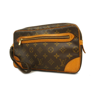 LOUIS VUITTON Clutch Bag Monogram Marly Dragonne GM M51825 Brown Men Women