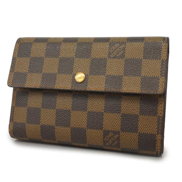 LOUIS VUITTON Trifold Wallet Damier Porte Tresor Etuy Papier N61202 Brown Men's Women's