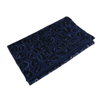 FENDI Zucca pattern muffler FXT151 A208 wool rayon blue navy leopard