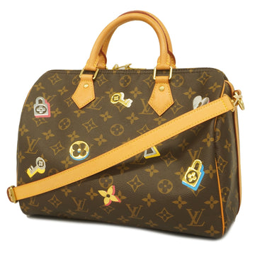 LOUIS VUITTONAuth  Monogram 2WAY Bag Love Lock Speedy Bandouliere 30 M44365 Women's Handbag,Shoulder Bag