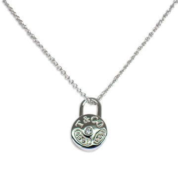 TIFFANY 925 1837 round lock diamond 1pc pendant