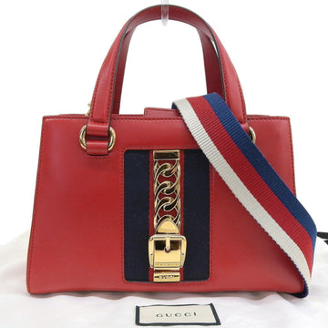 Gucci Sylvie bag leather red 460381 200047