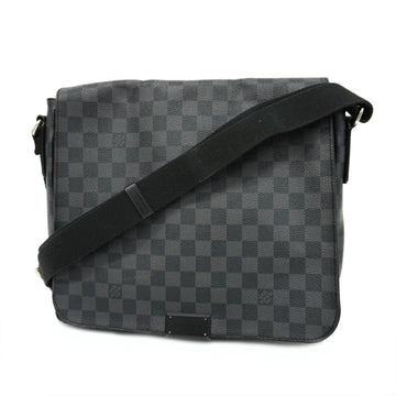 LOUIS VUITTONAuth  Damier Graphite District MM N41272 Men's Shoulder Bag