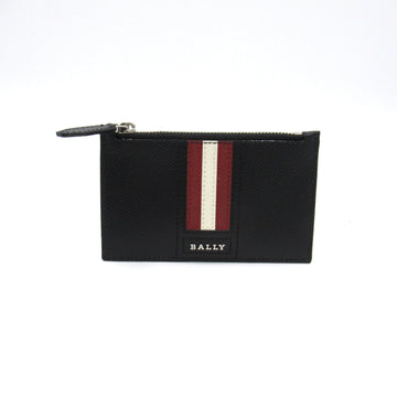 BALLY Card Case coin purse Black leather 6221811