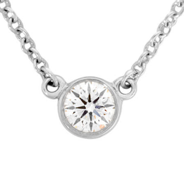TIFFANY & Co visor yard diamond pendant Pt950 necklace Elsa Peretti
