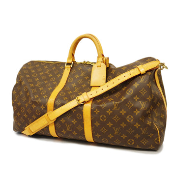 LOUIS VUITTONAuth  Monogram Keepall Bandouliere 55 M41414 Boston Bag