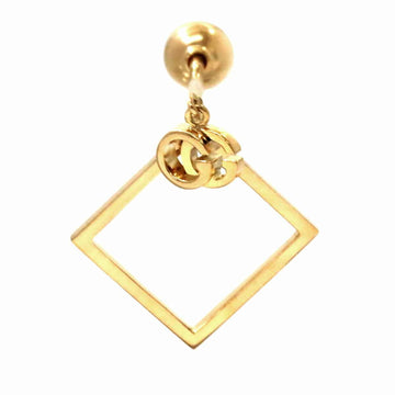 GUCCI GG Running Square Barbell Earrings K18 YG Yellow Gold 750 One Ear Only Earring Pierced