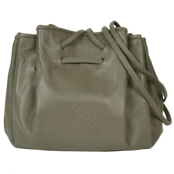 Loewe shoulder bag pochette leather gray