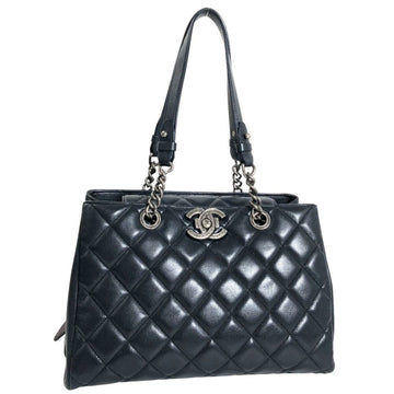 CHANEL Shoulder Bag Boy  Chain Calf Leather Black Women's