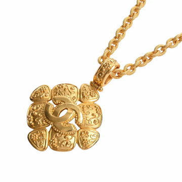 CHANEL coco mark necklace gold