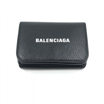 BALENCIAGA Cash Mini Wallet Trifold 593813  Black