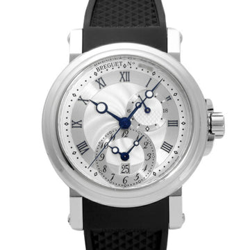 BREGUET Marine GMT 5857ST/12/5ZU Silver Dial Watch Men's