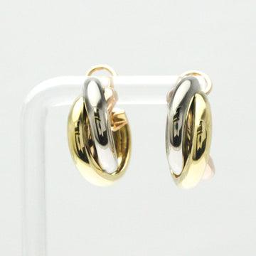 CARTIER Trinity De  No Stone Pink Gold [18K],White Gold [18K],Yellow Gold [18K] Half Hoop Earrings Gold