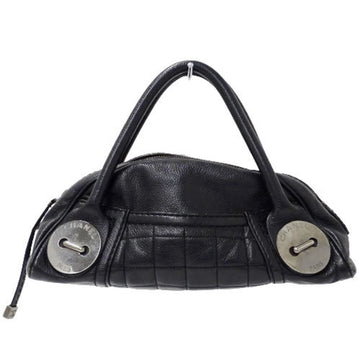 Chanel bag chocolate bar Lady's handbag caviar skin black