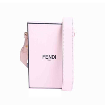 Fendi leather BOX shoulder bag pink