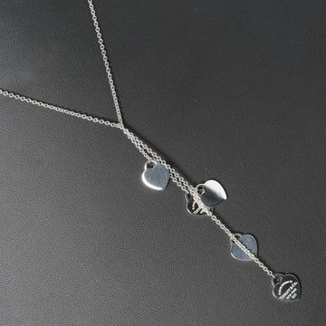 TIFFANY Return Toe Mini Heart Tag Necklace 5P &Co. Silver 925 Ladies