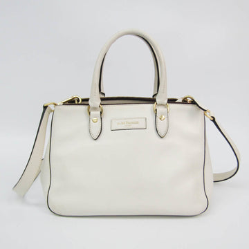 J&M DAVIDSON Women's Leather Handbag,Shoulder Bag Cream
