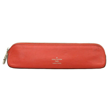 LOUIS VUITTON Monogram Truth Elisabeth Pencil Case GI0009 Brown/Red Ladies