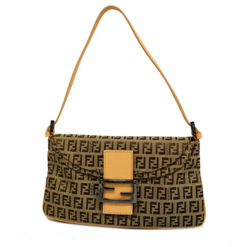FENDIAuth  Zucchino Handbag Women's Nylon Canvas Handbag Brown