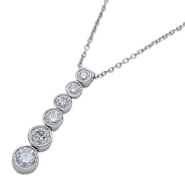TIFFANY&Co. Necklace Ladies PT950 Diamond Jazz Graduated Drop Platinum 6P Polished