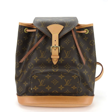 LOUIS VUITTON Bag Pack Rucksack Montsouris MM M51136 Monogram Leather Women's LV  Back bag