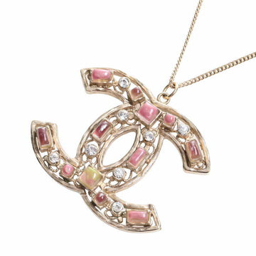 CHANEL Stone Cocomark Necklace - Gold