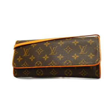 LOUIS VUITTON Shoulder Bag Monogram Pochette Twin GM M51852 Brown Ladies