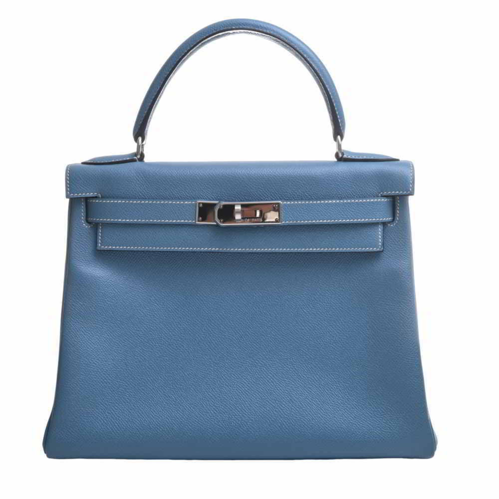 HERMES Kelly 28 Bag Couchevel Green