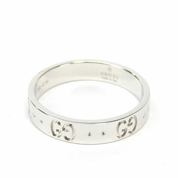 GUCCI Icon Ring Size 16 750 K18 White Gold WG Approx. 4.1g Accessories Women's Men's jewelry icon ring