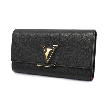 LOUIS VUITTONAuth  Taurillon Portofeuil Capsine M61248 Women's Long Wallet