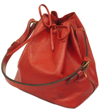 LOUIS VUITTONAuth  Epi Petit Noe M44107 Women's Shoulder Bag Castilian Red