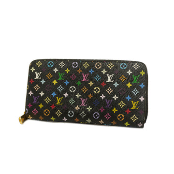 LOUIS VUITTON[3ca0342] Auth  Long Wallet Monogram Multicolor Zippy Wallet M60243 Noir/Grenade