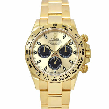 Rolex Daytona 116508 random roulette chronograph men's watch gold dial K18YG yellow automatic winding