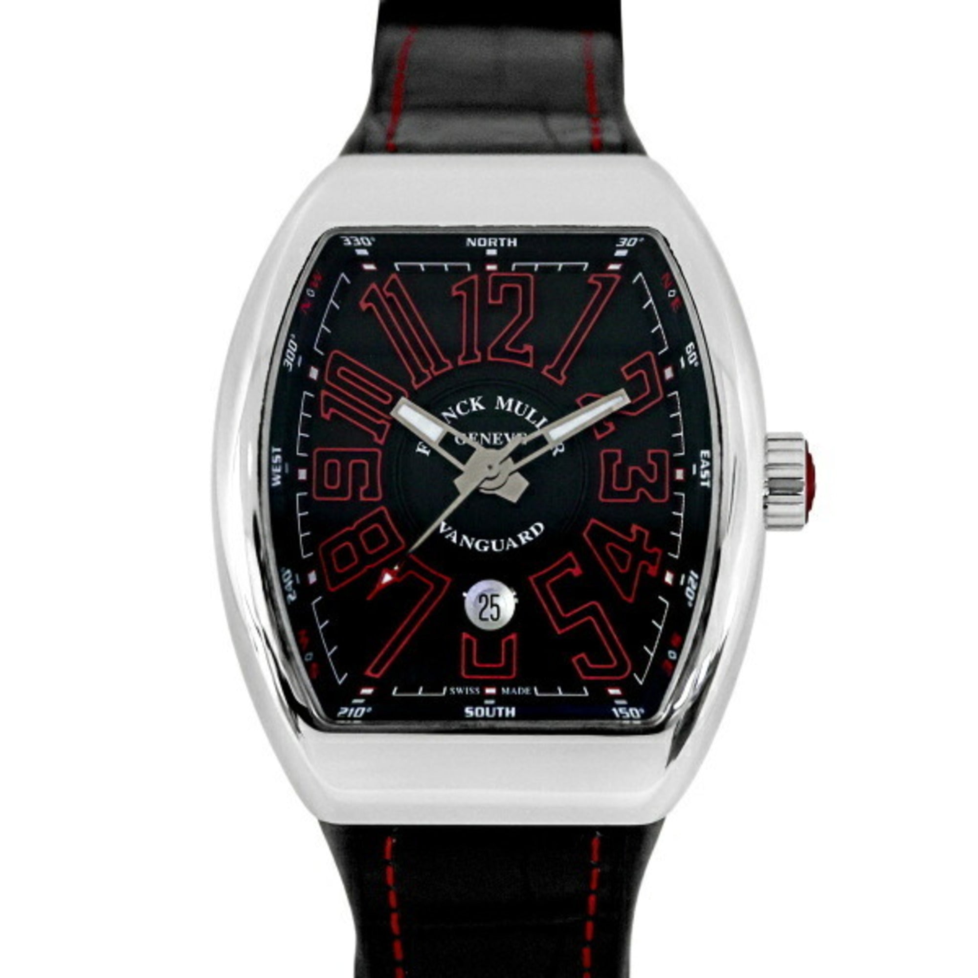 FRANCK MULLER Vanguard V45SCDT black red dial watch men s